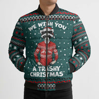 A Trashy Christmas Bomber Puffer Jacket Xmas Holiday Patterns - Wonder Print Shop