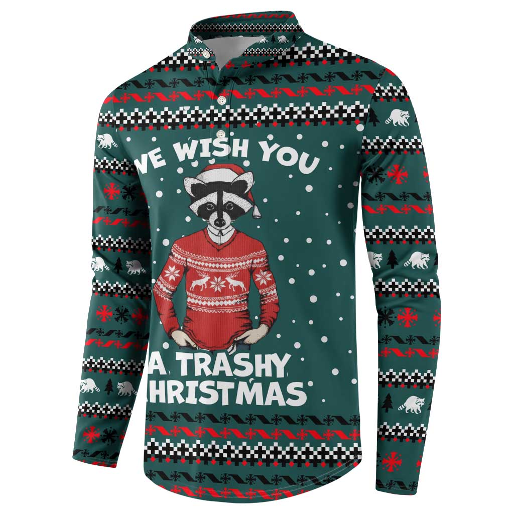 A Trashy Christmas Button Sweatshirt Xmas Holiday Patterns - Wonder Print Shop