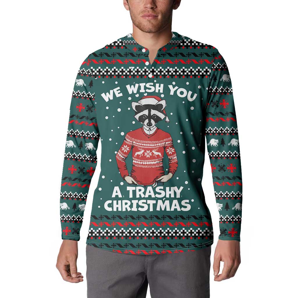 A Trashy Christmas Button Sweatshirt Xmas Holiday Patterns - Wonder Print Shop