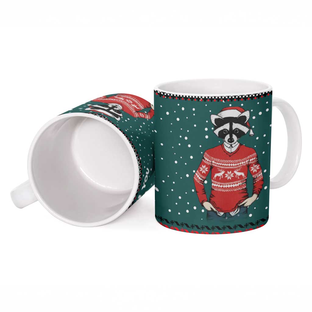 A Trashy Christmas Ceramic Mug Xmas Holiday Patterns - Wonder Print Shop