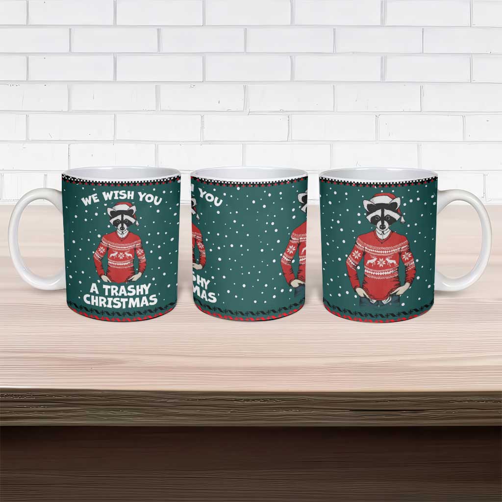 A Trashy Christmas Ceramic Mug Xmas Holiday Patterns - Wonder Print Shop