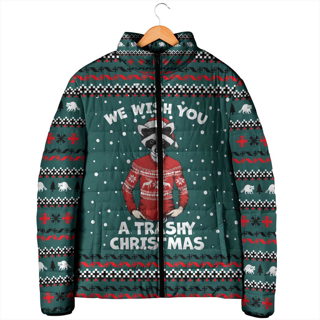 A Trashy Christmas Padded Jacket Xmas Holiday Patterns - Wonder Print Shop