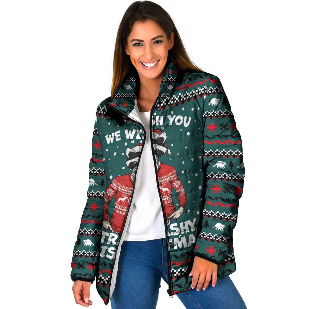 A Trashy Christmas Padded Jacket Xmas Holiday Patterns - Wonder Print Shop