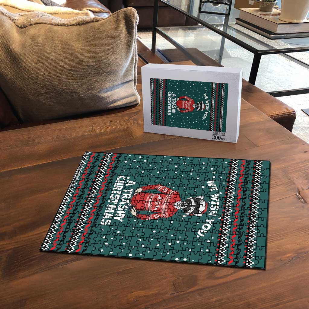 A Trashy Christmas Puzzle Xmas Holiday Patterns - Wonder Print Shop