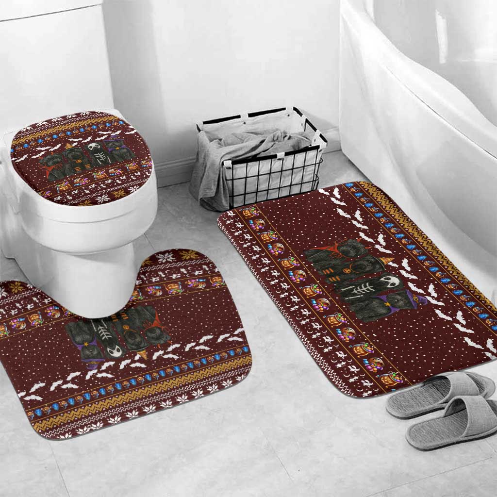 Affenpinscher Dog Halloween Christmas Bathroom Set Xmas Holiday Patterns - Wonder Print Shop