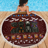 Affenpinscher Dog Halloween Christmas Beach Blanket Xmas Holiday Patterns - Wonder Print Shop