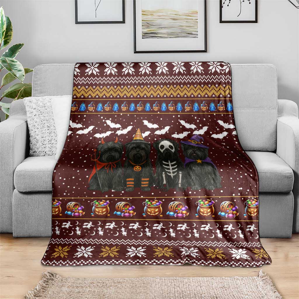 Affenpinscher Dog Halloween Christmas Blanket Xmas Holiday Patterns - Wonder Print Shop