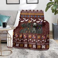 Affenpinscher Dog Halloween Christmas Blanket Xmas Holiday Patterns - Wonder Print Shop