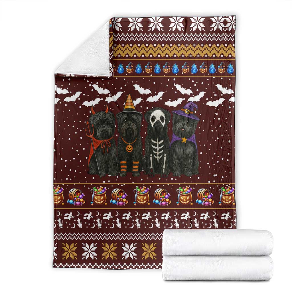Affenpinscher Dog Halloween Christmas Blanket Xmas Holiday Patterns - Wonder Print Shop