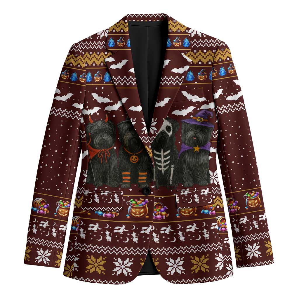 Affenpinscher Dog Halloween Christmas Blazer Xmas Holiday Patterns - Wonder Print Shop