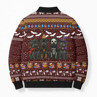 Affenpinscher Dog Halloween Christmas Bomber Puffer Jacket Xmas Holiday Patterns - Wonder Print Shop