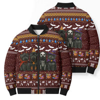 Affenpinscher Dog Halloween Christmas Bomber Puffer Jacket Xmas Holiday Patterns - Wonder Print Shop
