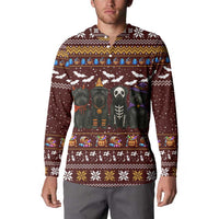 Affenpinscher Dog Halloween Christmas Button Sweatshirt Xmas Holiday Patterns - Wonder Print Shop