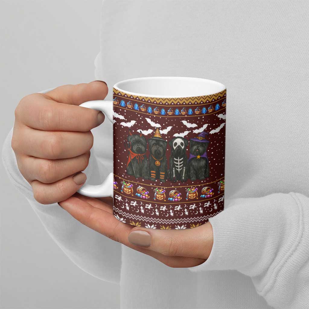 Affenpinscher Dog Halloween Christmas Ceramic Mug Xmas Holiday Patterns - Wonder Print Shop