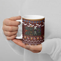 Affenpinscher Dog Halloween Christmas Ceramic Mug Xmas Holiday Patterns - Wonder Print Shop