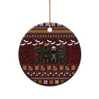 Affenpinscher Dog Halloween Christmas Ceramic Ornament Xmas Holiday Patterns - Wonder Print Shop