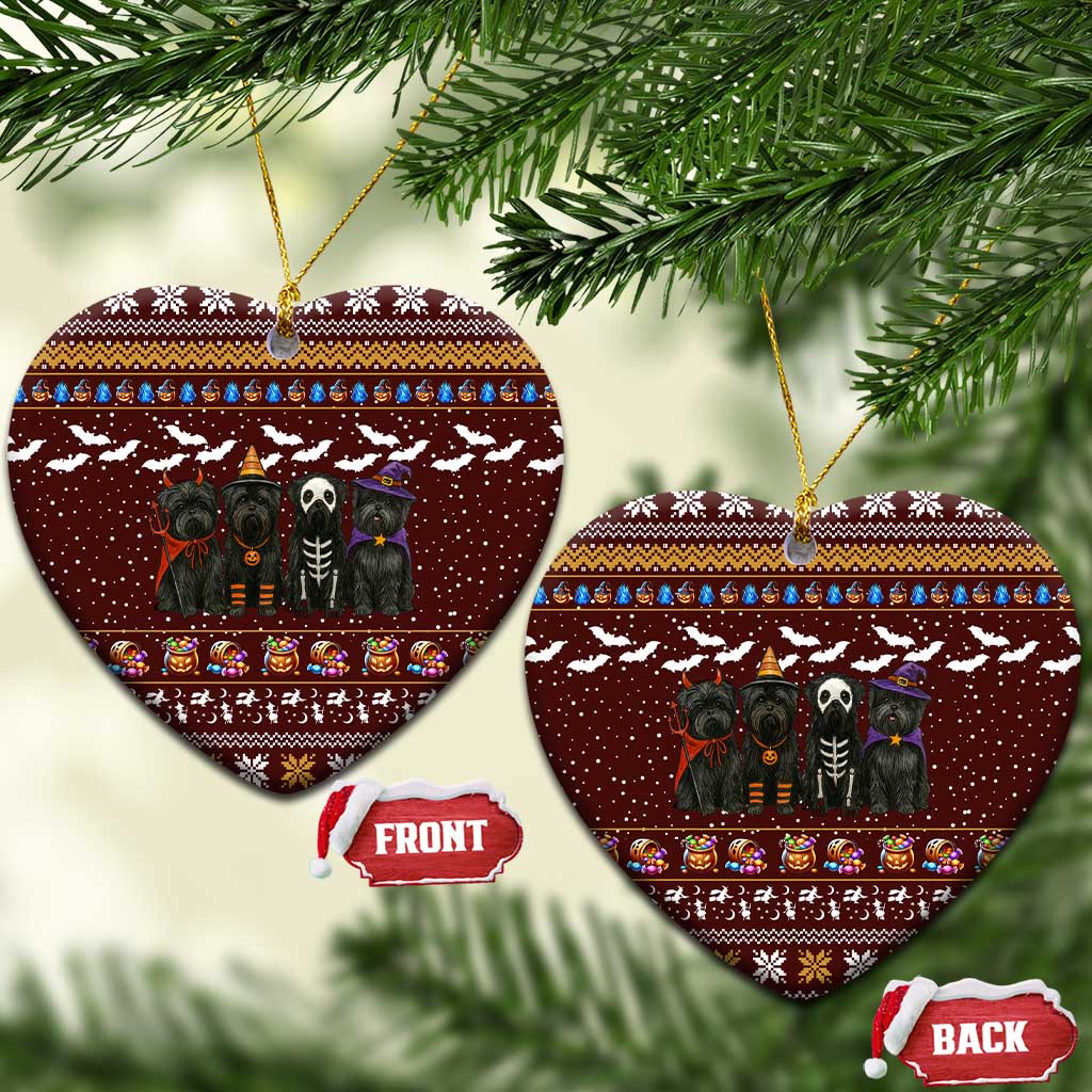Affenpinscher Dog Halloween Christmas Ceramic Ornament Xmas Holiday Patterns - Wonder Print Shop