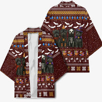Affenpinscher Dog Halloween Christmas Kimono Xmas Holiday Patterns - Wonder Print Shop