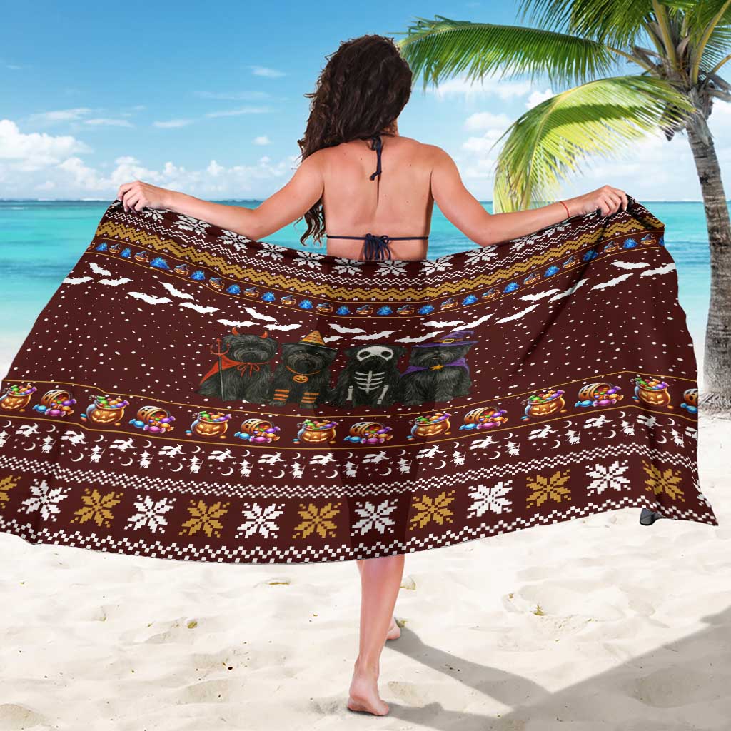 Affenpinscher Dog Halloween Christmas Sarong Xmas Holiday Patterns - Wonder Print Shop