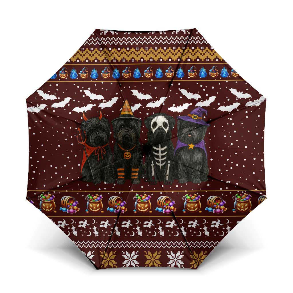 Affenpinscher Dog Halloween Christmas Umbrella Xmas Holiday Patterns - Wonder Print Shop