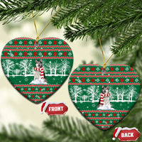 Alaskan Malamute Winter Tree Christmas Ceramic Ornament Xmas Holiday Patterns - Wonder Print Shop