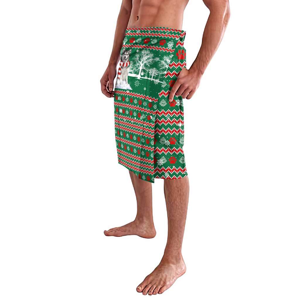 Alaskan Malamute Winter Tree Christmas Lavalava Xmas Holiday Patterns - Wonder Print Shop