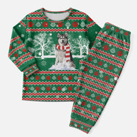 Alaskan Malamute Winter Tree Christmas Pajama Set Xmas Holiday Patterns - Wonder Print Shop