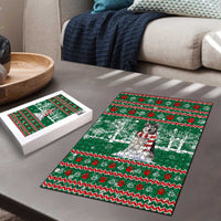 Alaskan Malamute Winter Tree Christmas Puzzle Xmas Holiday Patterns - Wonder Print Shop