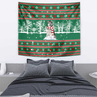 Alaskan Malamute Winter Tree Christmas Tapestry Xmas Holiday Patterns - Wonder Print Shop