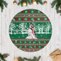 Alaskan Malamute Winter Tree Christmas Tree Skirt Xmas Holiday Patterns - Wonder Print Shop