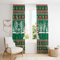 Alaskan Malamute Winter Tree Christmas Window Curtain Xmas Holiday Patterns - Wonder Print Shop