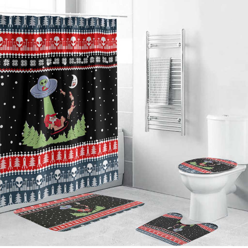 Alien Christmas Bathroom Set Xmas Holiday Patterns - Wonder Print Shop