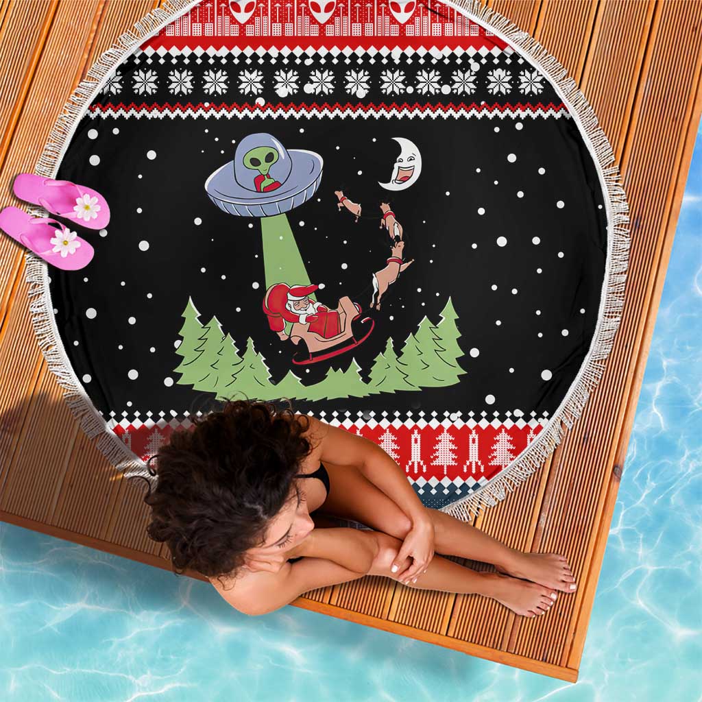 Alien Christmas Beach Blanket Xmas Holiday Patterns - Wonder Print Shop