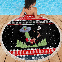 Alien Christmas Beach Blanket Xmas Holiday Patterns - Wonder Print Shop