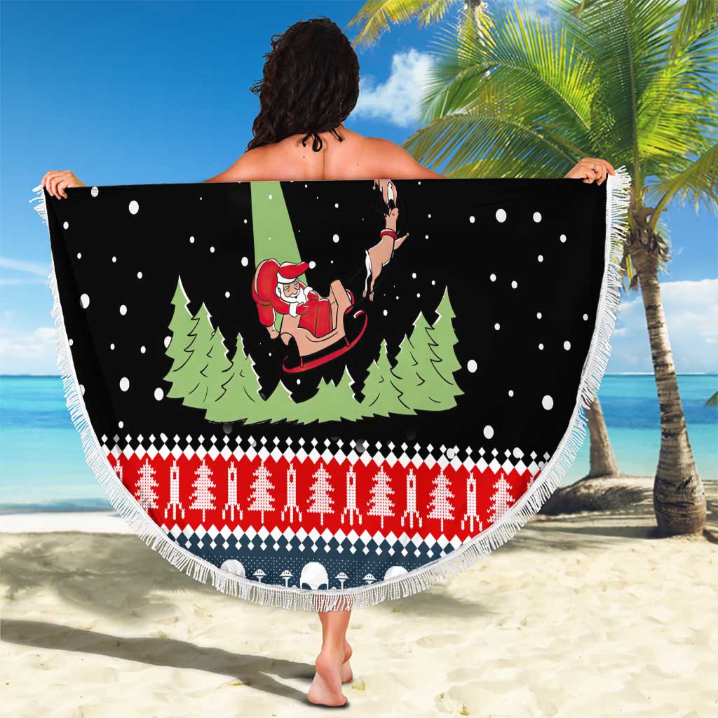 Alien Christmas Beach Blanket Xmas Holiday Patterns - Wonder Print Shop
