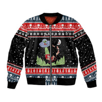 Alien Christmas Bomber Jacket Xmas Holiday Patterns - Wonder Print Shop