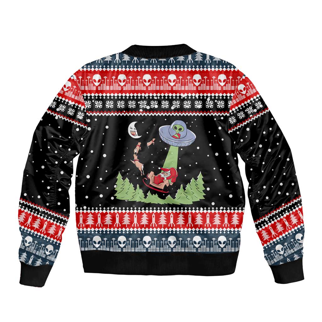 Alien Christmas Bomber Jacket Xmas Holiday Patterns - Wonder Print Shop