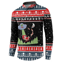 Alien Christmas Button Sweatshirt Xmas Holiday Patterns - Wonder Print Shop