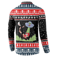 Alien Christmas Button Sweatshirt Xmas Holiday Patterns - Wonder Print Shop