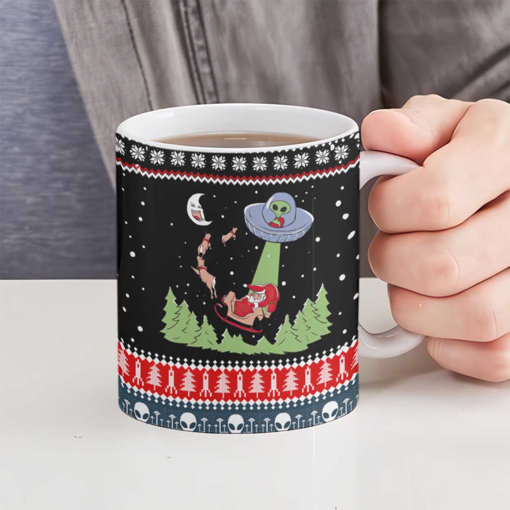 Alien Christmas Ceramic Mug Xmas Holiday Patterns - Wonder Print Shop