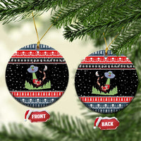 Alien Christmas Ceramic Ornament Xmas Holiday Patterns - Wonder Print Shop