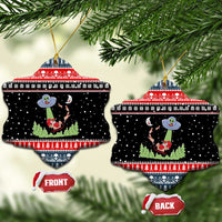 Alien Christmas Ceramic Ornament Xmas Holiday Patterns - Wonder Print Shop