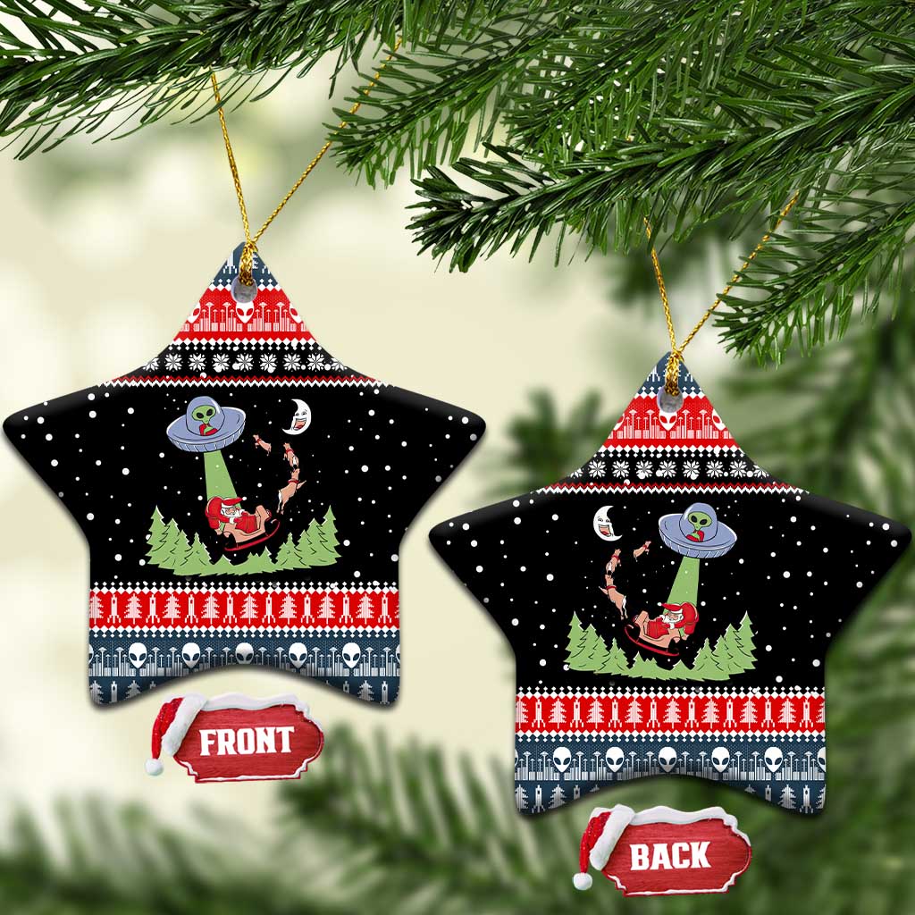 Alien Christmas Ceramic Ornament Xmas Holiday Patterns - Wonder Print Shop