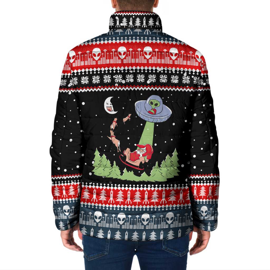 Alien Christmas Padded Jacket Xmas Holiday Patterns - Wonder Print Shop