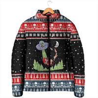 Alien Christmas Padded Jacket Xmas Holiday Patterns - Wonder Print Shop