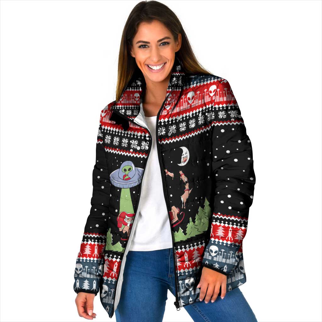 Alien Christmas Padded Jacket Xmas Holiday Patterns - Wonder Print Shop