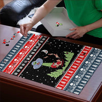 Alien Christmas Puzzle Xmas Holiday Patterns - Wonder Print Shop