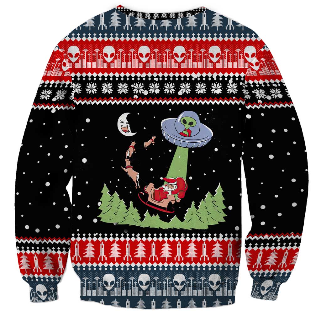 Alien Christmas Sweatshirt Xmas Holiday Patterns - Wonder Print Shop