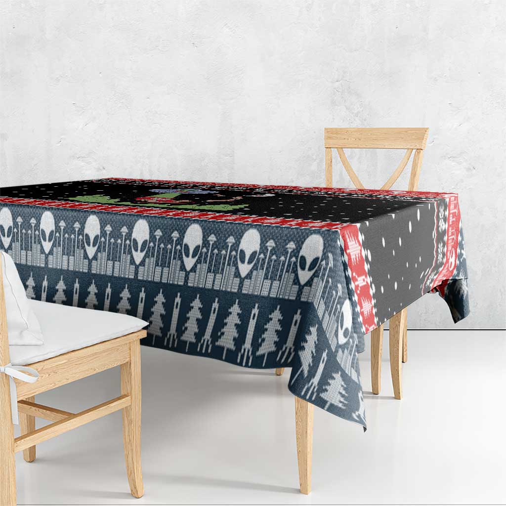 Alien Christmas Tablecloth Xmas Holiday Patterns - Wonder Print Shop