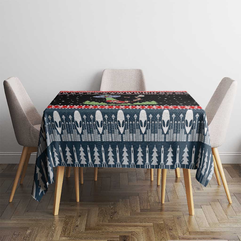 Alien Christmas Tablecloth Xmas Holiday Patterns - Wonder Print Shop